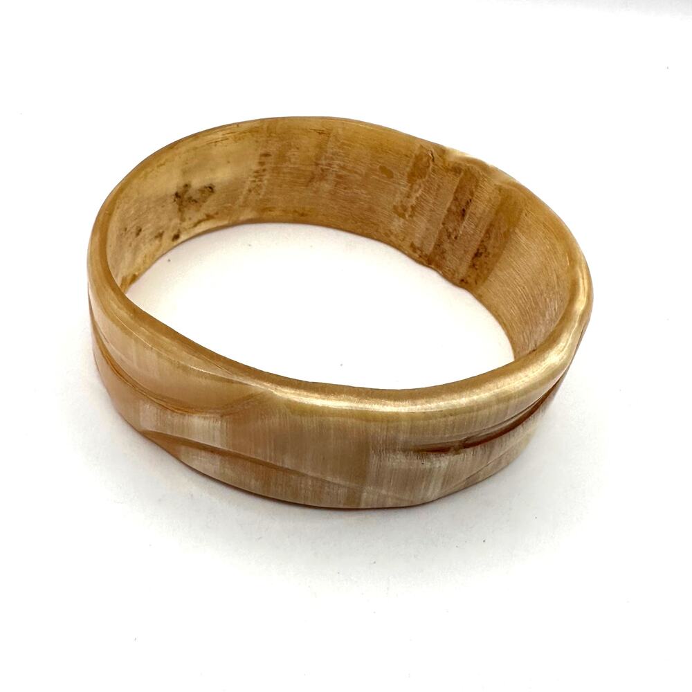 Horn Bangle Bracelet Jewelry Cream Tan Neutral Western Jewelry Minimalist